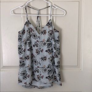 NWT! Beautiful Blue Floral Tank Top